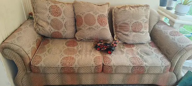 3-seater Fabric Sofa – Used, Good Functional Condition