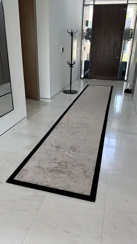 Custom Samovar Runner Carpet 6m x 1m, Taupe with Black Border