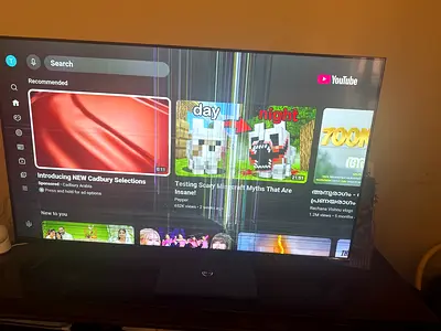 55 Smart LED TV with cracked screen (for parts/repair)