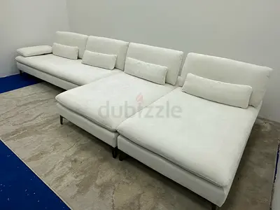 Like new condition rochebobois white color lshape sofa