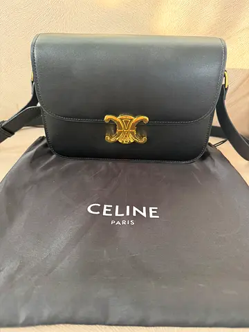 Celine Triomphe Black Shoulder Bag