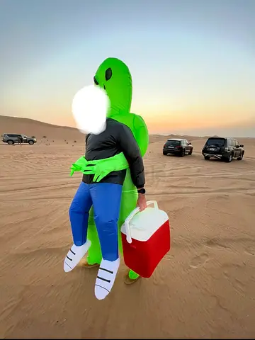 Inflatable Alien Carry Me Costume - One Size, Fun Desert Prop