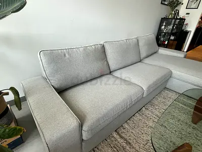 Grey L-shaped sofa - Very comfortable 4 seater with chaise