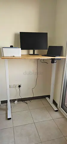 Working desk 120*60 cm with auto height adjustment seat and standing work