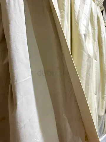 Set of cream/white curtains black out - used, light fabric