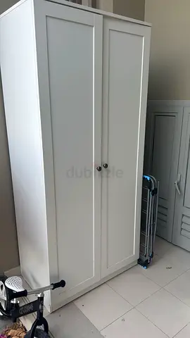 White 2-Door Wardrobe / Armoire - Good Condition