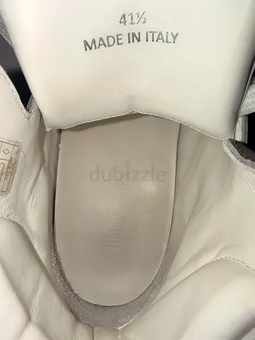 White Leather Sneakers (Made in Italy) - Size 41.5 / 7.5