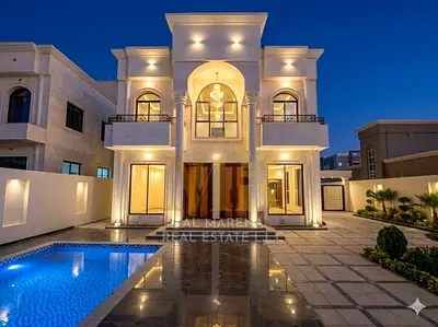 Enjoy luxury with a pool | Own a luxurious villa in Al Rawda, Ajman | 5 master bedrooms, 2 floors, and a rooftop | Prime location on Sheikh Ammar Stre