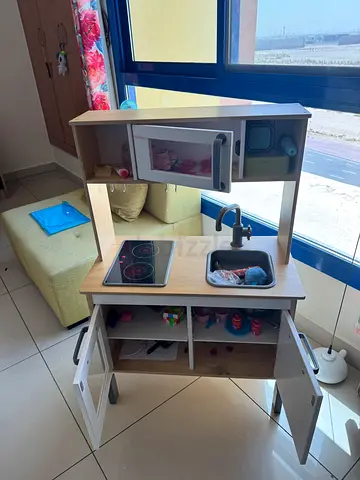 IKEA DUKTIG Wooden Play Kitchen - Light Wood, Good Condition