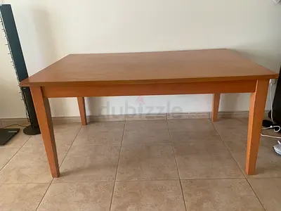 LARGE BROWN TABLE AND CHAIR