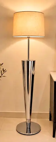 2 x Modern Silver Floor Lamps Set from The One