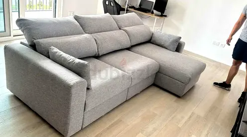 Ikea Eskelstuna L shape sofa bed Gray Excellent Condition