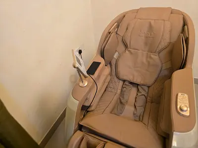 Beige Full-Body Massage Recliner Chair - Good Condition