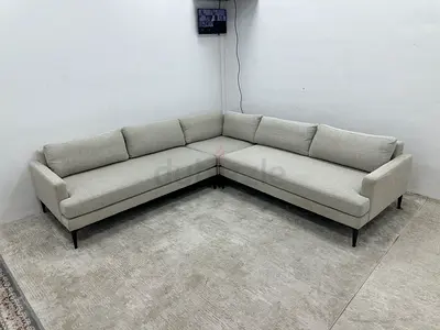 Like new condition west elm corner sofa
