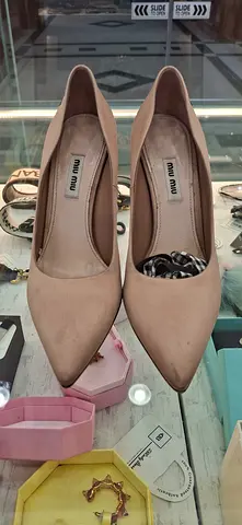 Miu Miu Nude Pointed Toe Pumps