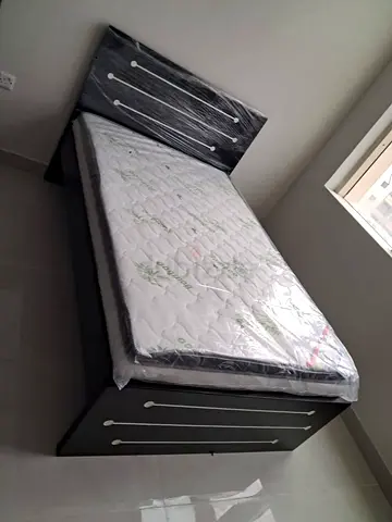 Double Bed Frame with New Bamboo Mattress