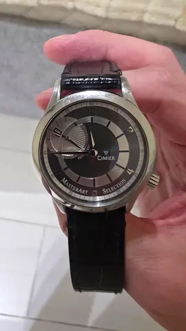 Cimier, MasterArt Selection, stainless steel, Petit seconde. Wristwatch with black leather strap.