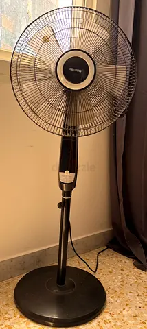 Geepas Standing Pedestal Fan - Black, Good Working Condition