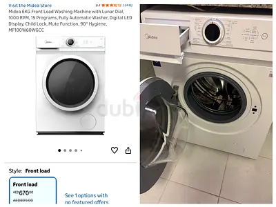 Midea 6kg Front Load Washing Machine - Good Working Condition