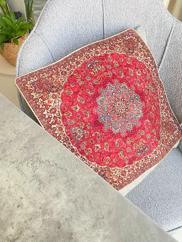 Small decorative Persian silk cushion cover