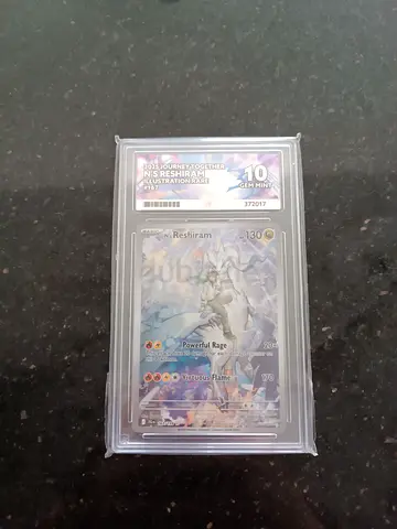 Graded Pokémon Reshiram Full Art Card – Gem Mint 10