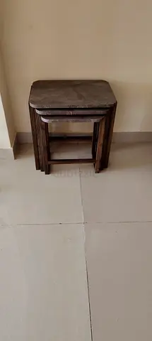 Brand New Modern Nest of Tables with Marble Pattern Tops
