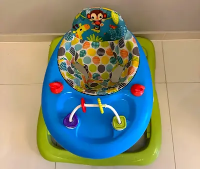 Baby Walker with Seat and Toys - Good Condition