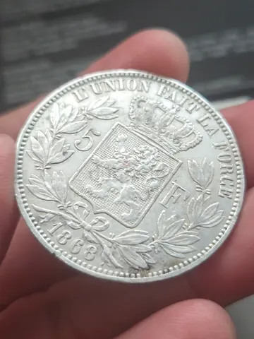 5 Francs - Leopold II SILVER COIN