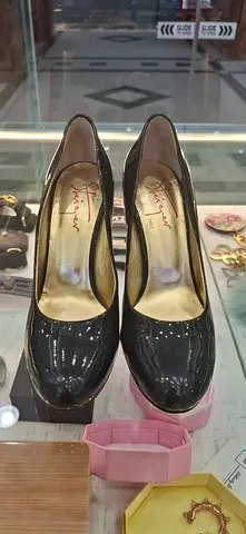 Steiger Paris Black Patent Leather Heels