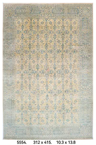 3 x 4.2 Large duo color beige Style Area Rug with Geometric Pattern afghan wool hand made rug carpet