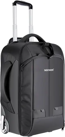 Neewer 2-in-1 Sliding Camera Backpack Suitcase Style Convertible with Double Handle