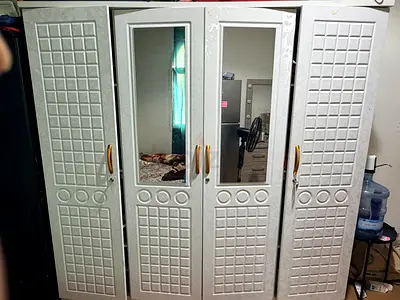 White 4-Door Wardrobe with Mirrors