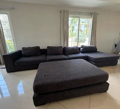 Dark grey sofa