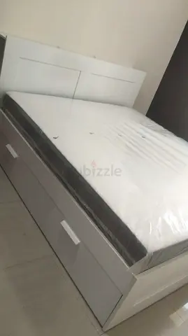 Ikea White Storage Bed with Mattress