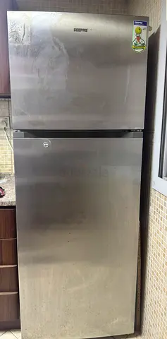 Geepas Stainless Steel Double-Door Refrigerator - 500L -Good Working Condition