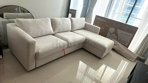 Ikea Vimle L Shape Sofa bed Beige Excellent Condition