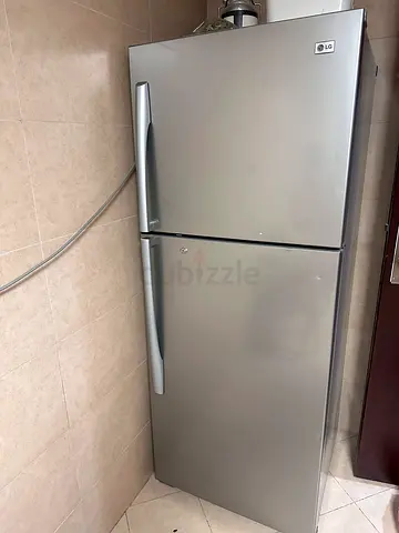 LG Double Door Refrigerator - Silver, Good Condition