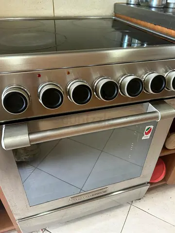 Stainless Steel Electric Range with Glass Ceramic Hob and Oven - Good Working Condition