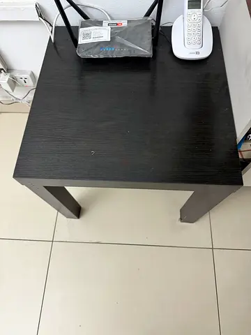 Side Table — Black/Brown | IKEA-Style | MOVING SALE — AED 25