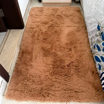 Soft Plush Shaggy Rug - Light Brown, 150*80 - Good Condition