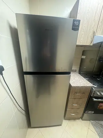 Hisense Stainless Steel Refrigerator / Freezer - Good Condition