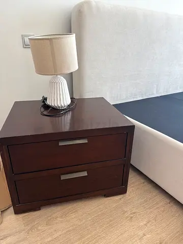FREE Modern Wooden Nightstand with Two Drawers