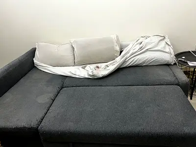 Damaged Lshape for sale with single sofa