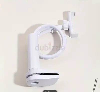 Mobile Phone Holder with 360° Rotation for Bedside, Hands-Free Secure Grip, Soft Arm Clamp Stand