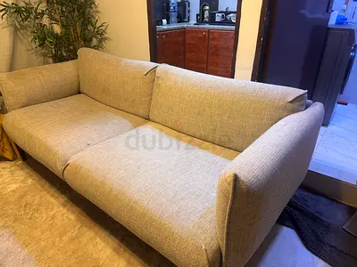 Modern Grey 2 Seater Fabric Sofa
