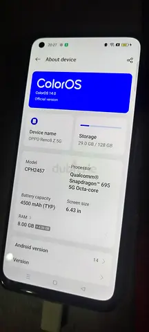 Oppo reno 8 Z 5g
