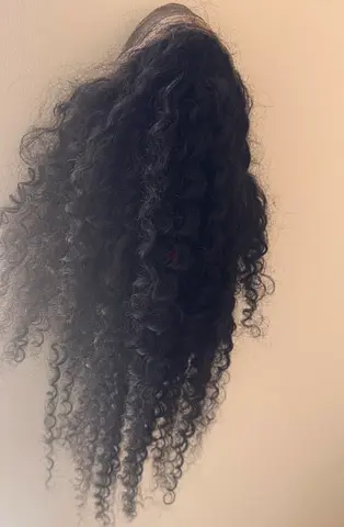 Human natural curly hair wig