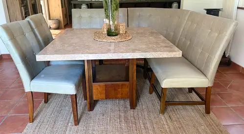 8 seater marble dinning table