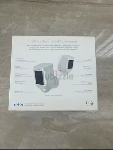 2 Solar Ring Camera with 2 Battery Each outdoor Wi‑Fi security cameras