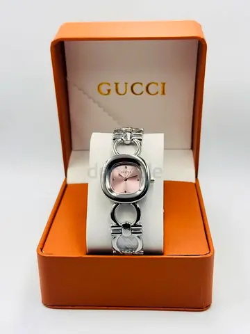 Gucci Ladies Stainless Steel Bracelet Watch with Pink Dial - In Box